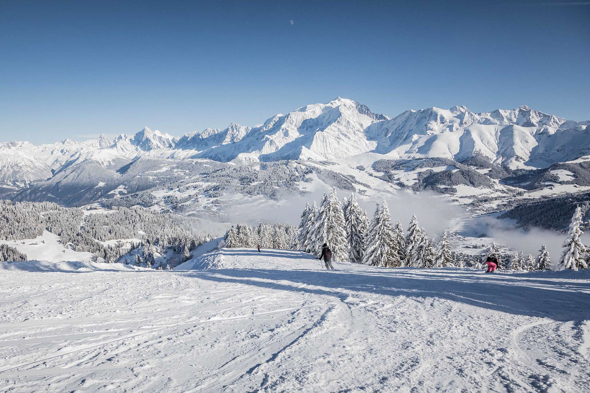área de esqui-evasão-mont-blanc-megève