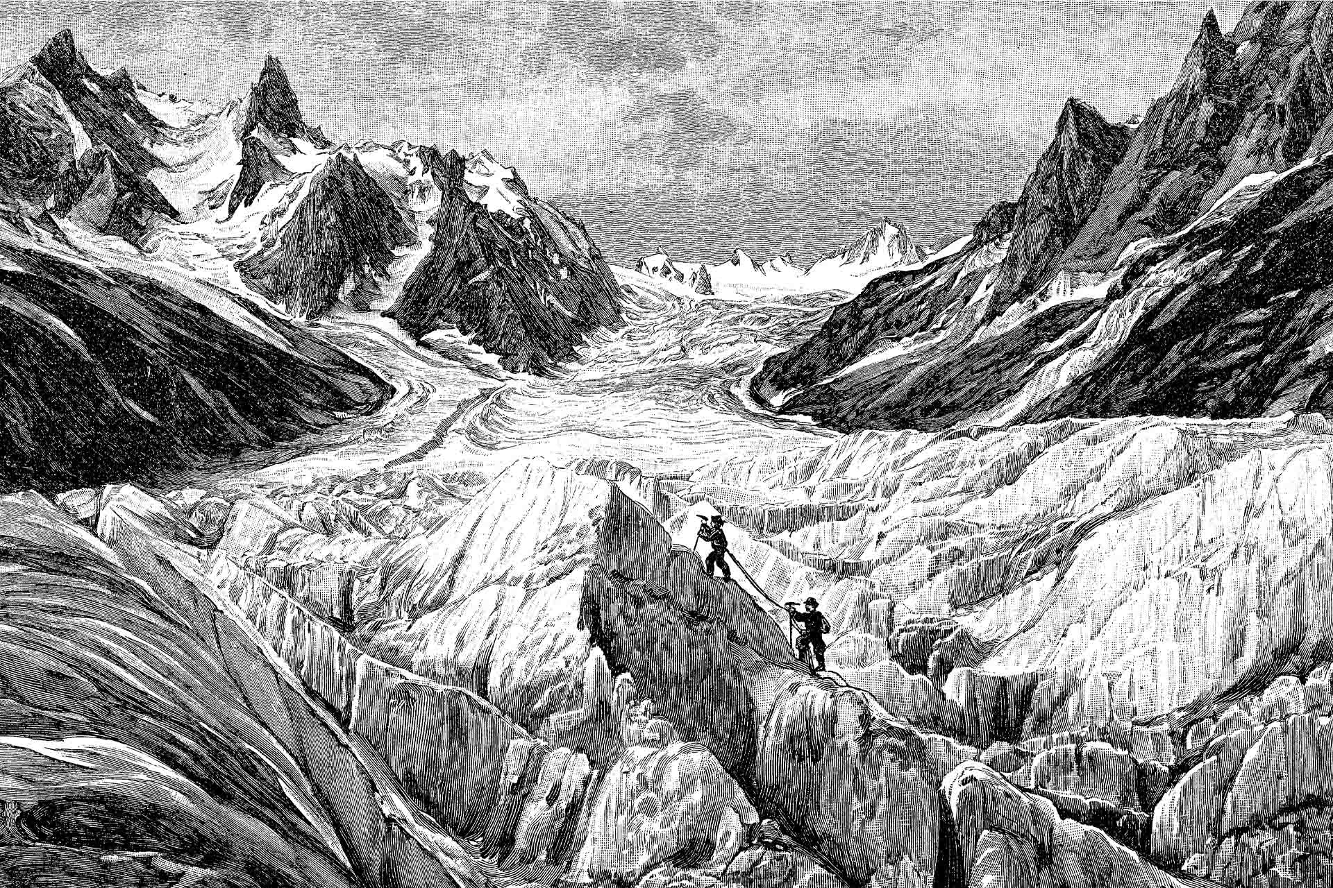ilustração mont-blanc-mer-de-glace
