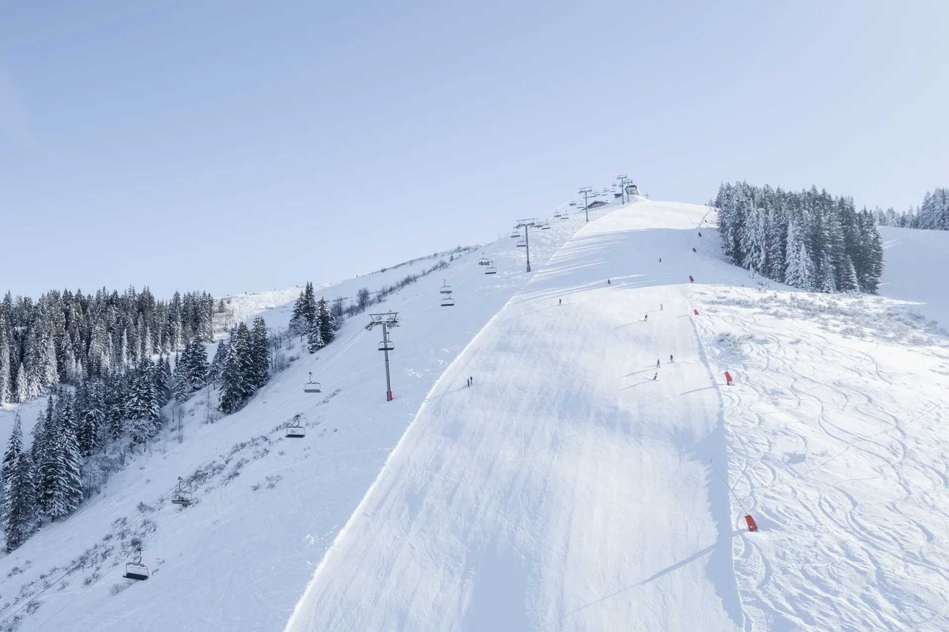 pistes de ski bien damées à megève