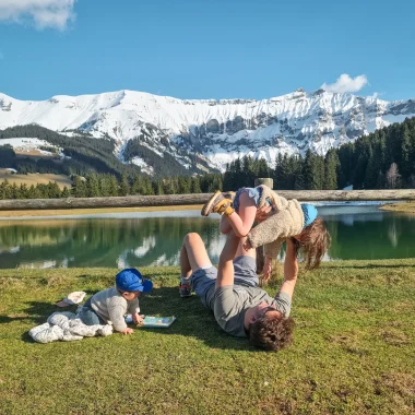 lago Javen primavera familia