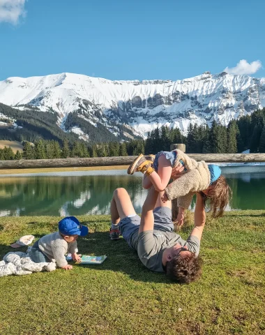 lago Javen primavera familia