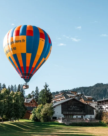 village summer hot air balloon