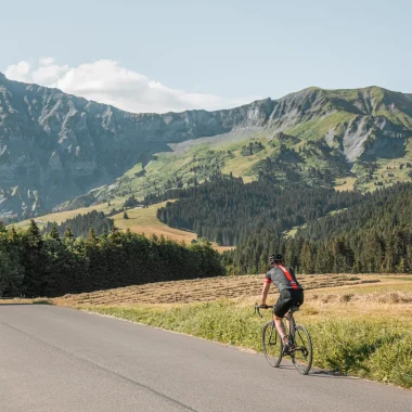 Cycliste vélo montagne été