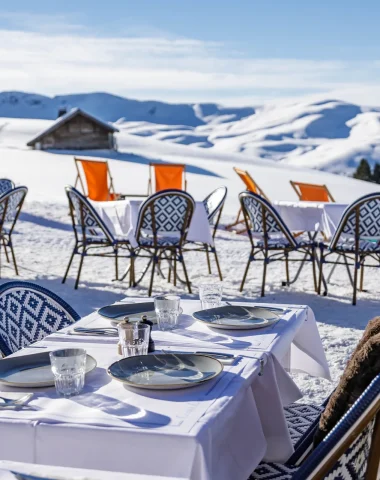Manger à Megève en hiver