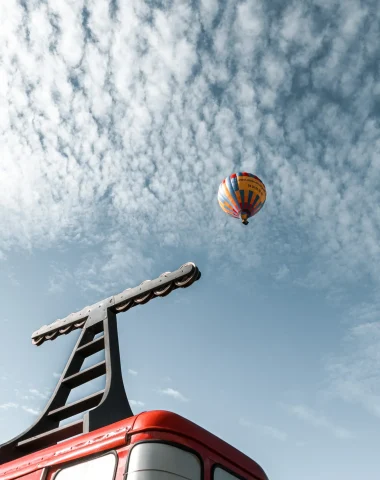 montgolfière dans le ciel