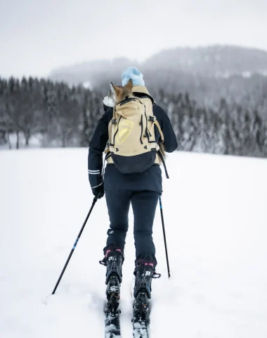 ski de randonnée dans la neige