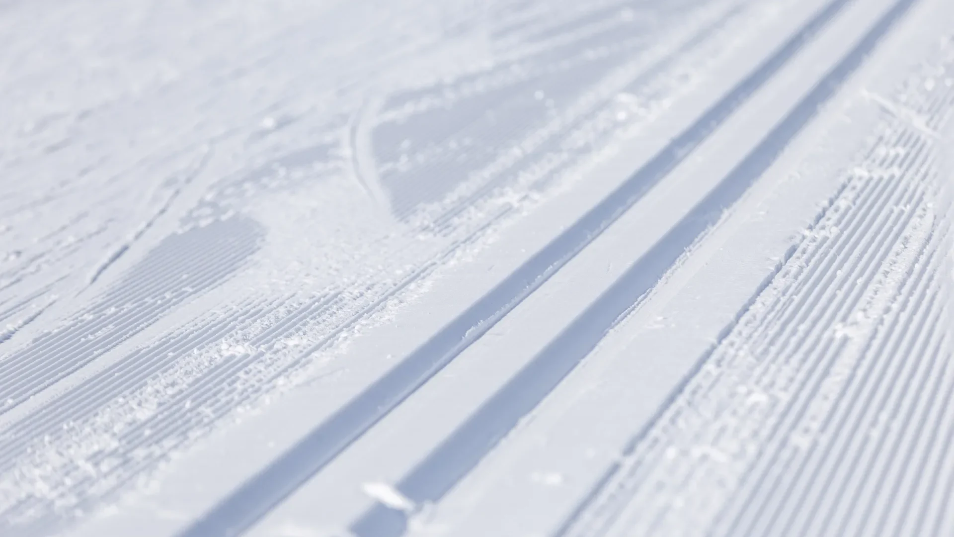 trace de ski de fond dans la neige