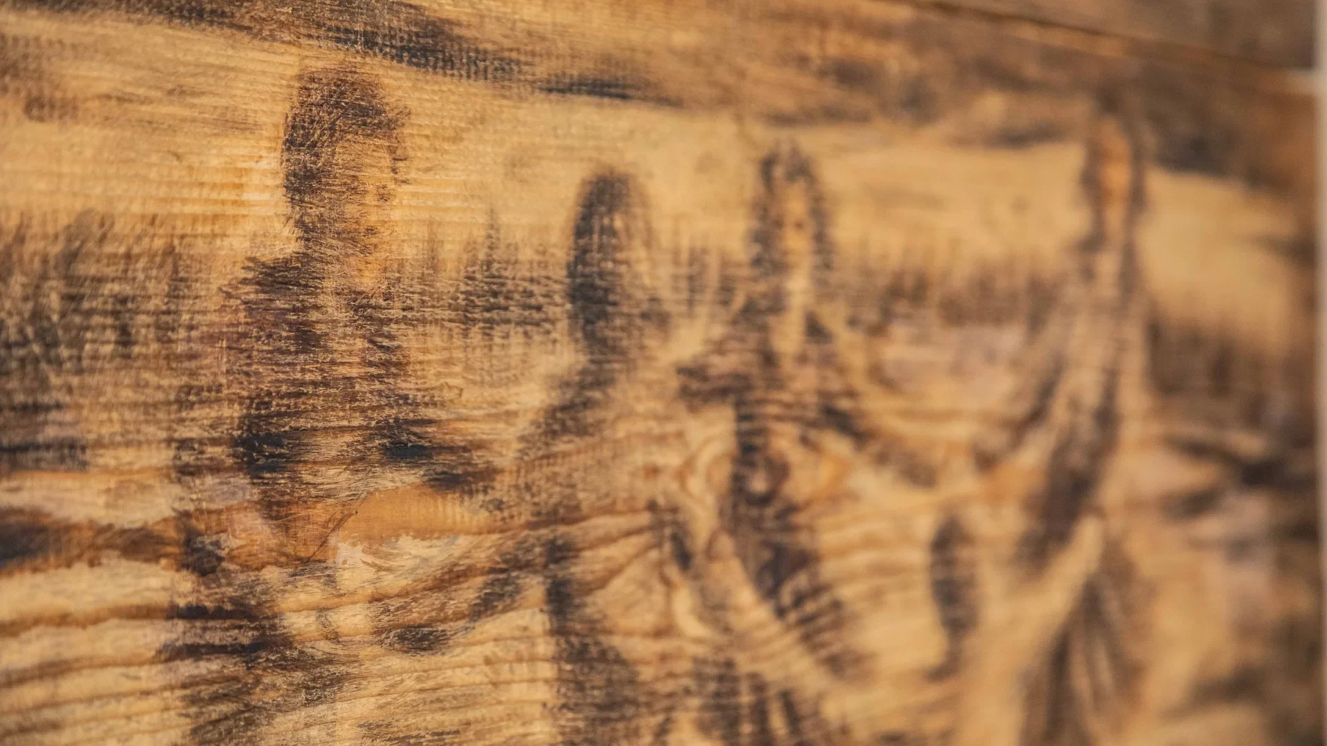 peinture sur bois ancienne