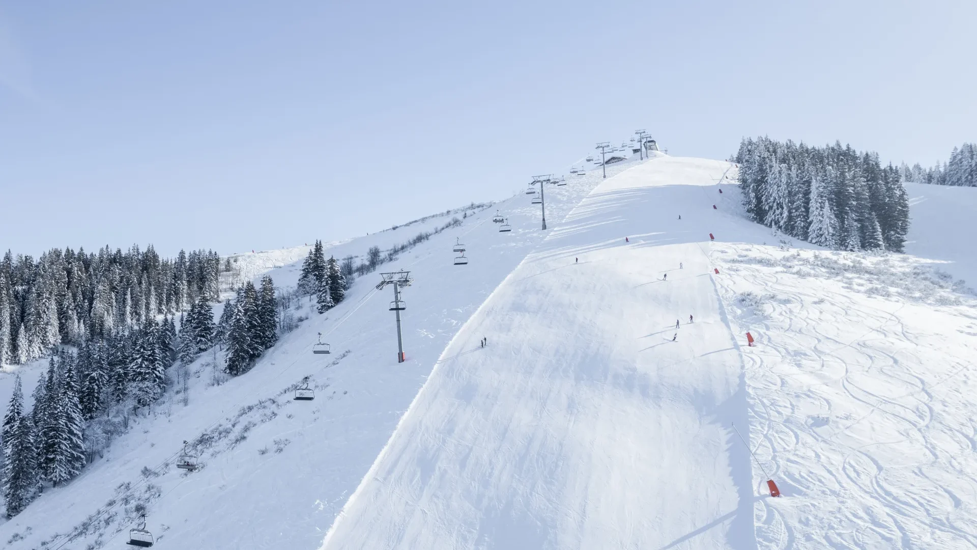 pistes de ski bien damées à megève