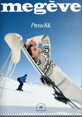 couverture du dossier de presse hiver 2025 megève en anglais